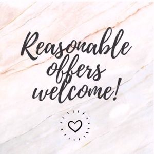 Reasonable offers welcomed